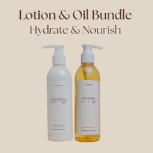 Load image into Gallery viewer, [Preorder] Body Oil &amp; Lotion Bundle  – Hydrate &amp; Nourish
