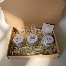 Load image into Gallery viewer, Mini body care gift set (body soap, body scrub and body lotion)
