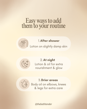 Load image into Gallery viewer, [Preorder] Body Oil &amp; Lotion Bundle  – Hydrate &amp; Nourish
