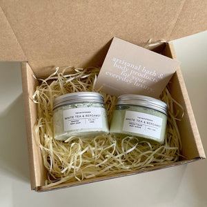 White Tea & Bergamot Gift Set | Soap & Scrub Bundle