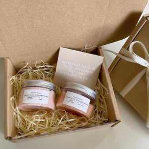 Champagne Strawberries Gift Set | Soap & Scrub Bundle