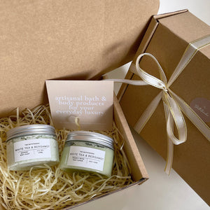 White Tea & Bergamot Gift Set | Soap & Scrub Bundle